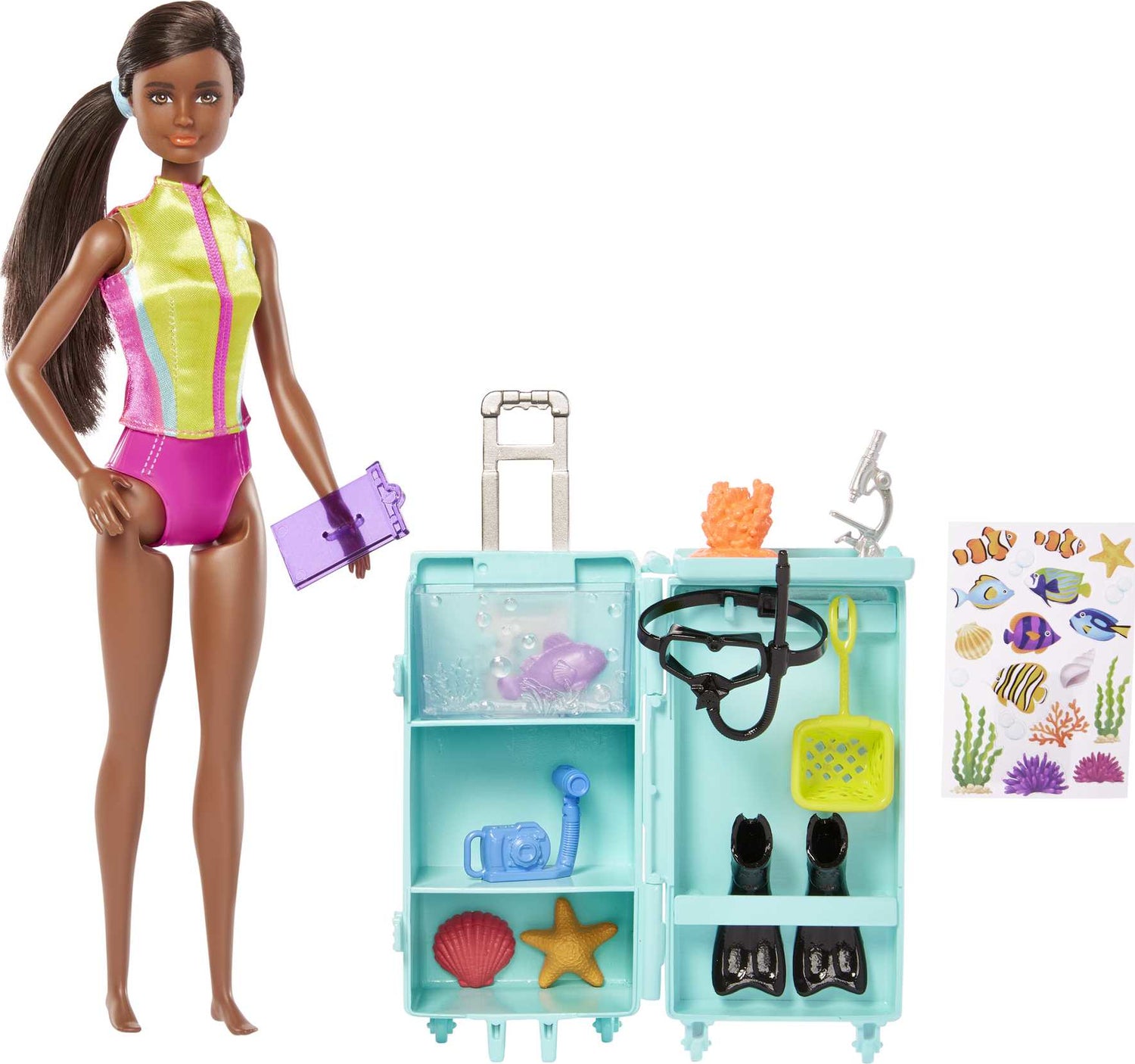 Barbie Marine Biologist Doll and Playset (Dark Skin Tone)
