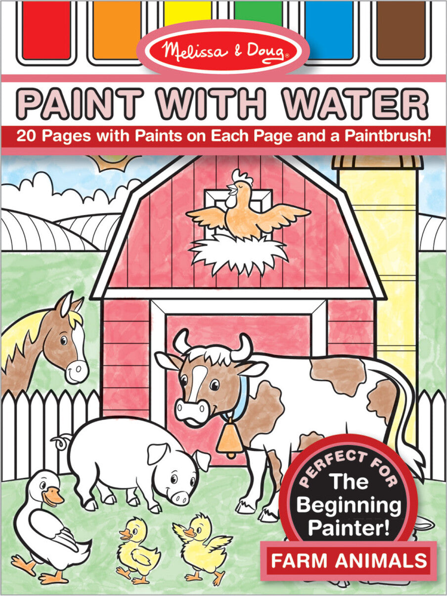 Farm Animals Paint with Water Kids' Art Pad