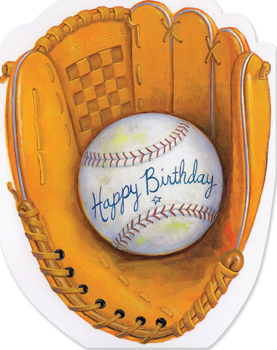 Baseball Glove Die-Cut Card