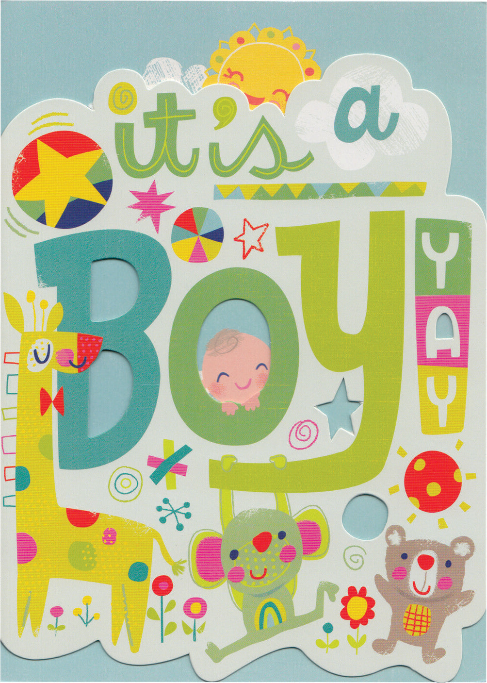 It'S A Boy Die-Cut Card