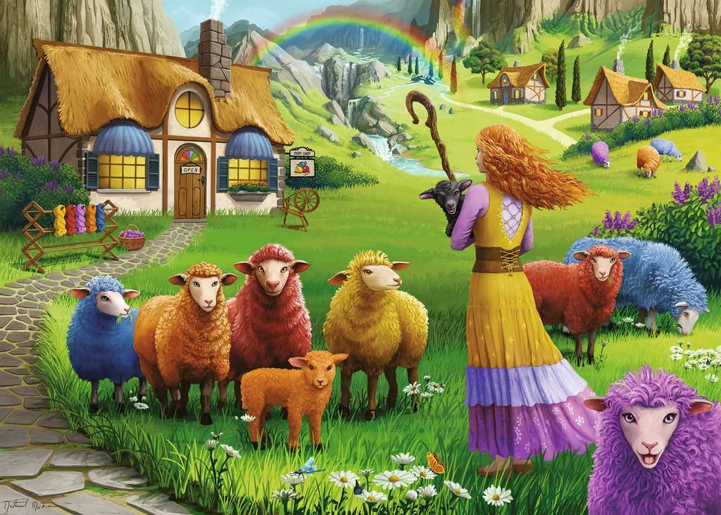 The Happy Sheep Yarn Shop (1000 pc Puzzle)