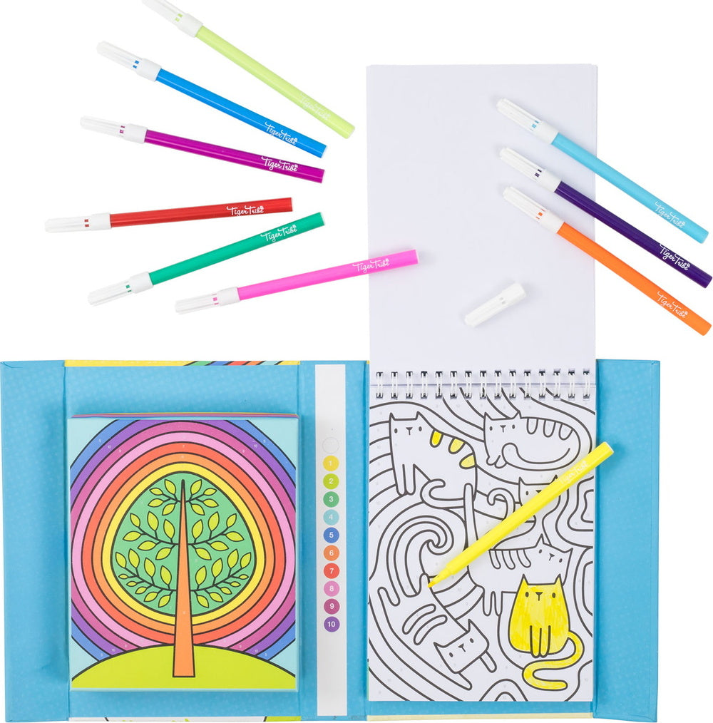 Tiger Tribe Rainbow Garden Colour By Numbers
