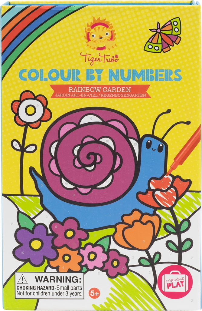Tiger Tribe Rainbow Garden Colour By Numbers