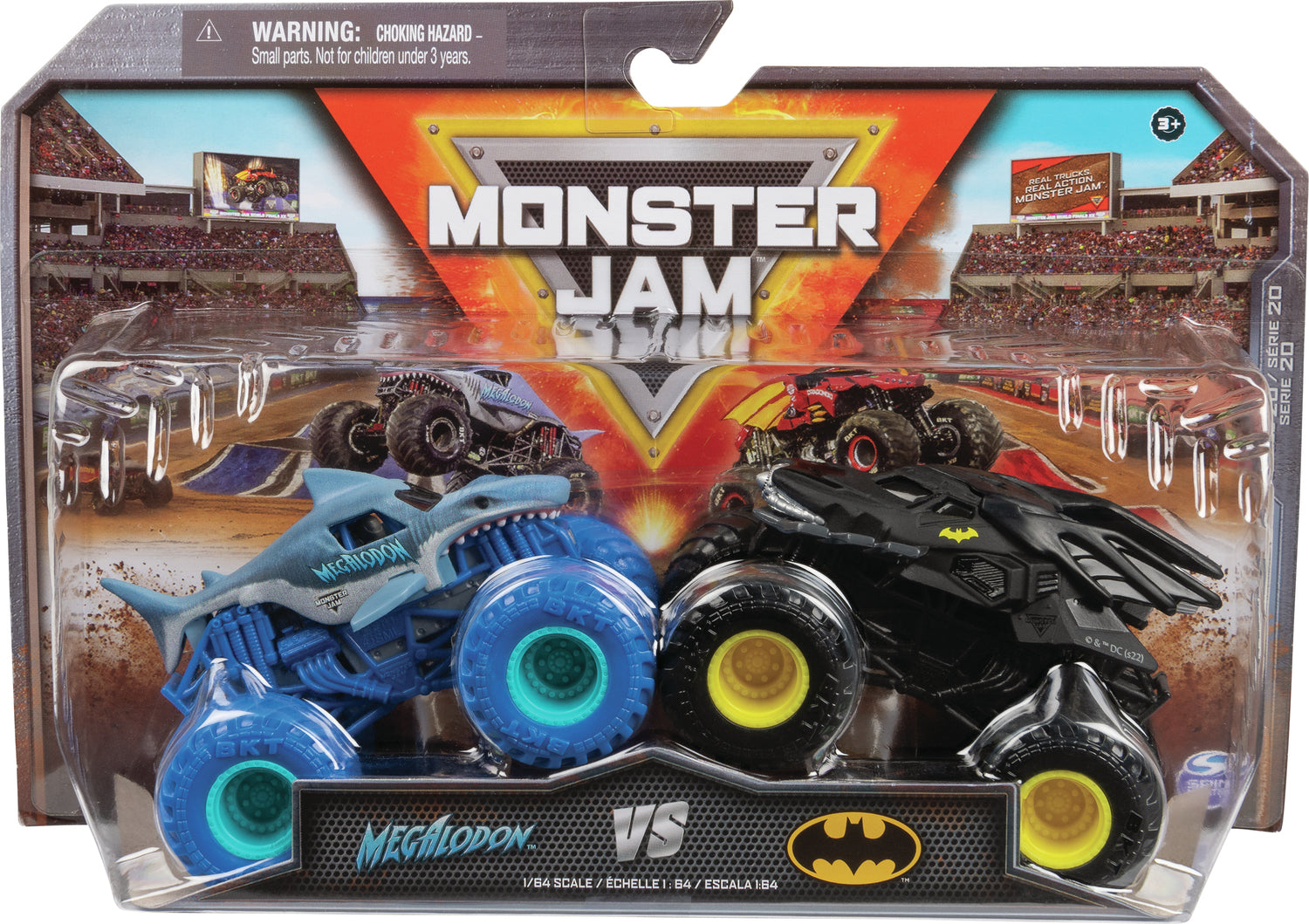 Monster Jam Official Alien Invasion Vs. Bakugan Dragonoid Die-Cast Monster Trucks, 1:64 Scale