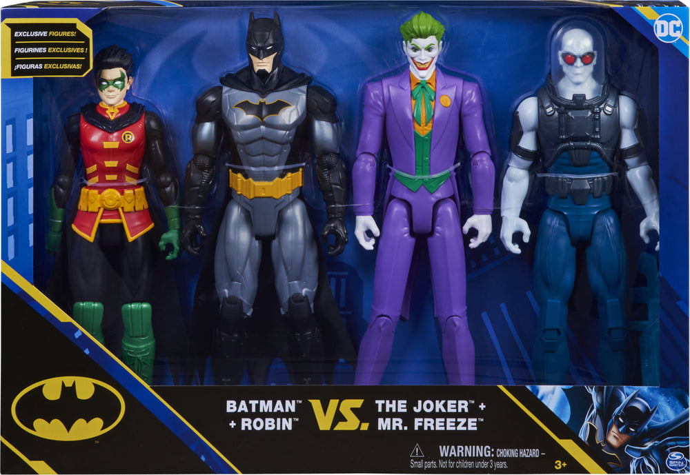 Batman and Robin vs. The Joker and Mr. Freeze 12-inch Action Figures