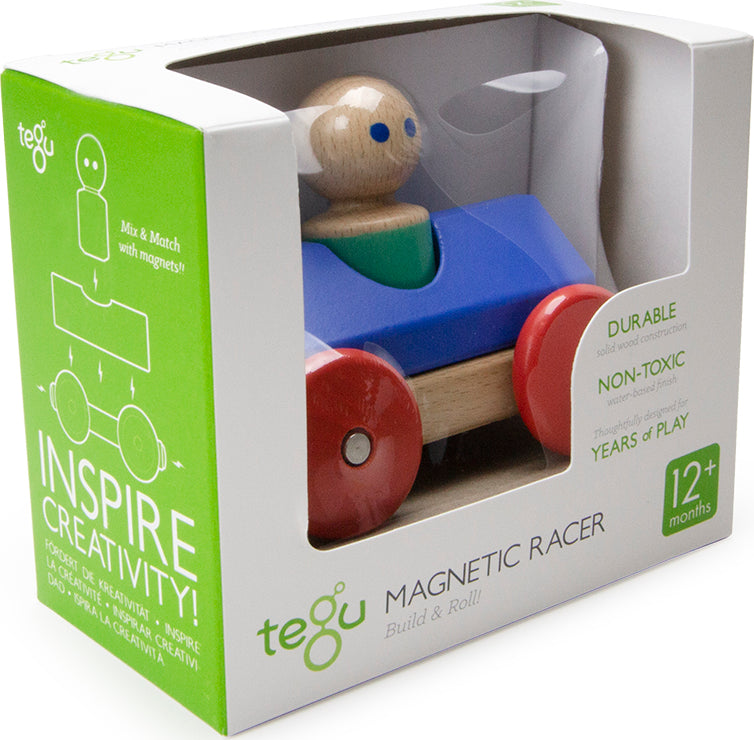 Tegu Magnetic Racers- Blue w/ Poppy Teal Character
