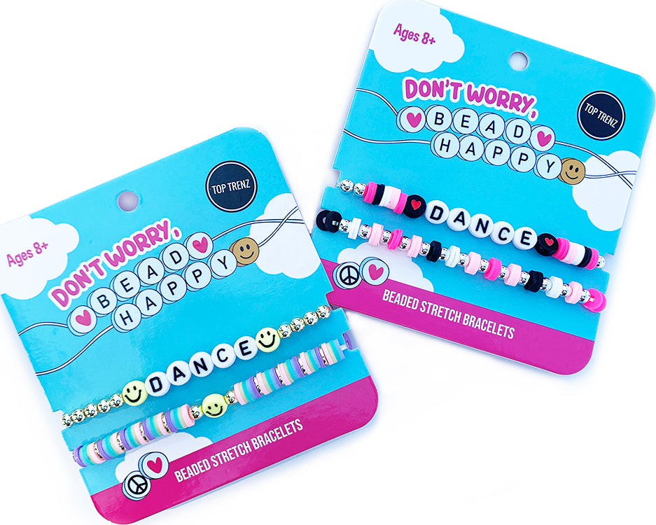 Don't Worry Bead Happy -Stretch Beaded Bracelets - Dance Edition