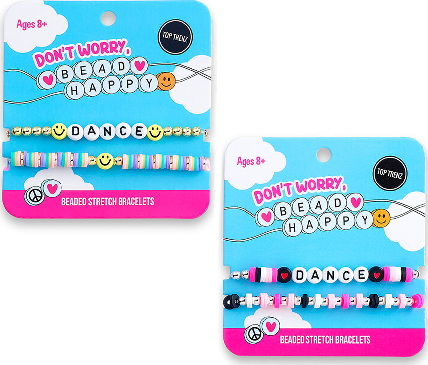 Don't Worry Bead Happy -Stretch Beaded Bracelets - Dance Edition