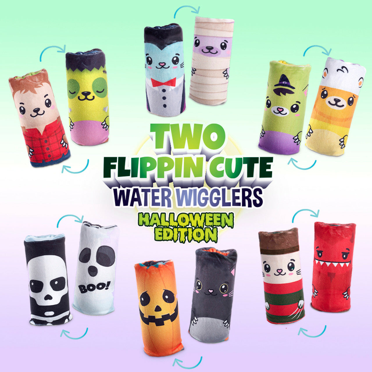 Two Flippin' Cute - Plush Water Wiggler Halloween Edition