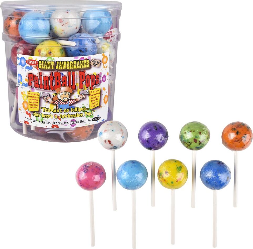 Jawbreaker Paint Ball Pops 36 Count 5" (assorted)