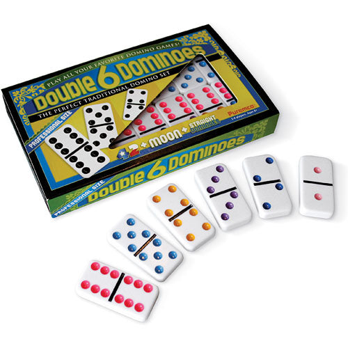 Double 6 Colored Dominoes, Prof. Size