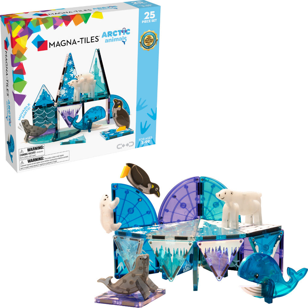 MAGNA-TILES Arctic Animals 25-Piece Magnetic Construction Set, The ORIGINAL Magnetic Building Brand