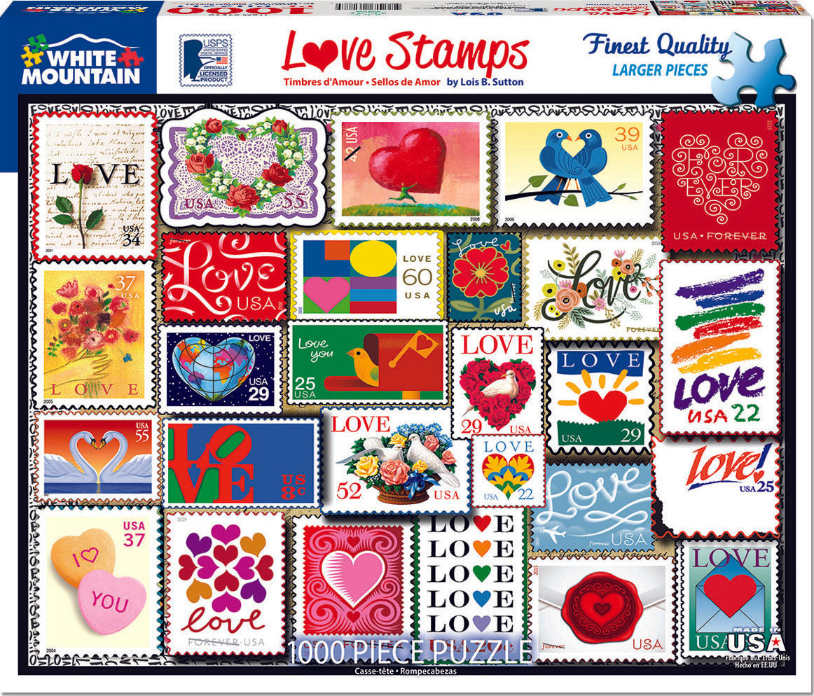 Love Stamps - 1000 Piece - White Mountain Puzzles