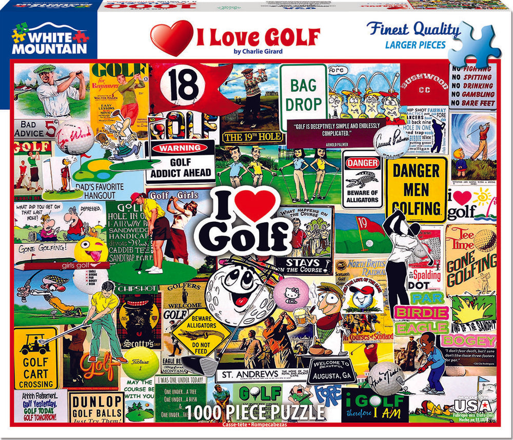 I Love Golf - 1000 Piece - White Mountain Puzzles