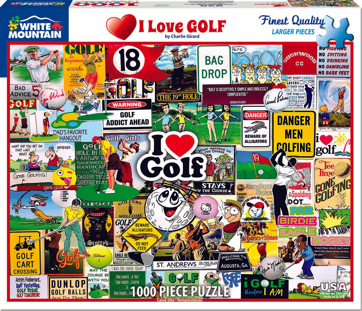 I Love Golf - 1000 Piece - White Mountain Puzzles