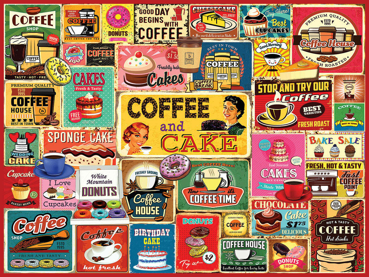 Coffee and Cake - 500 Piece Jigsaw Puzzle