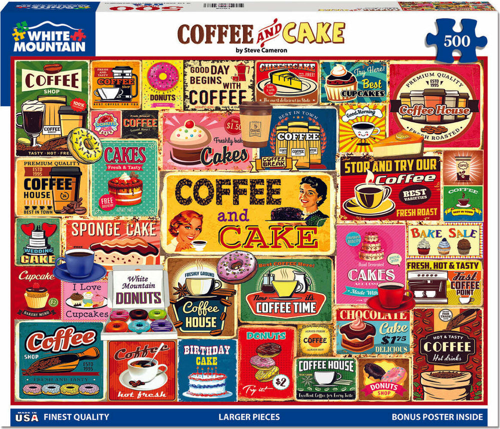 Coffee and Cake - 500 Piece Jigsaw Puzzle