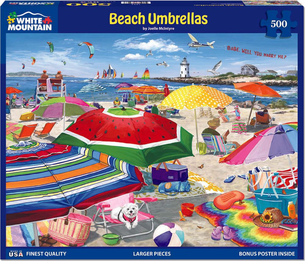Beach Umbrellas - 500 Piece Jigsaw Puzzle