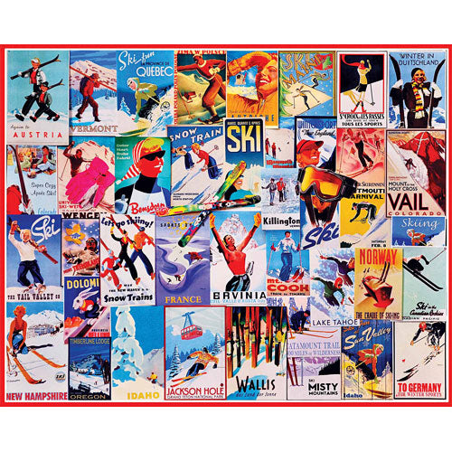 Ski Posters - 1000 Piece - White Mountain Puzzles
